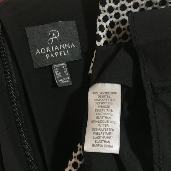 Adrianna Papell 12 A Line Dress Patterned Dots​​​ - Picture 3 of 8